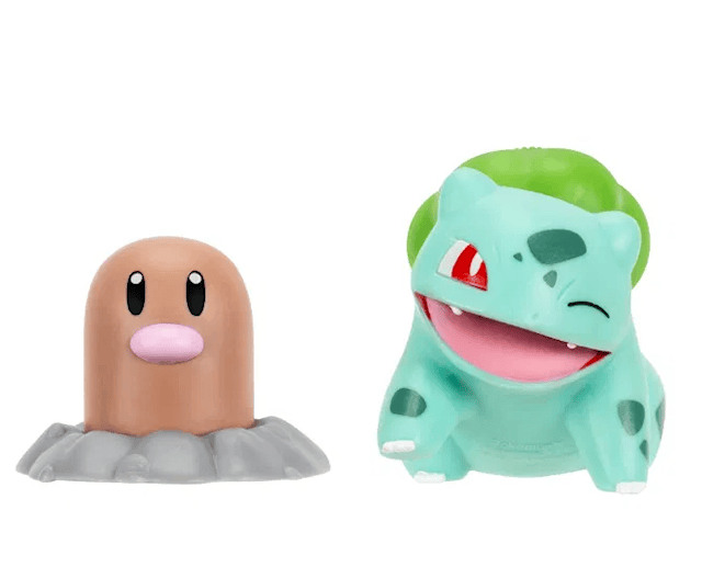 Produktbilde 1 for Figursett 2-pakning Diglett/Bulbasaur Pokémon