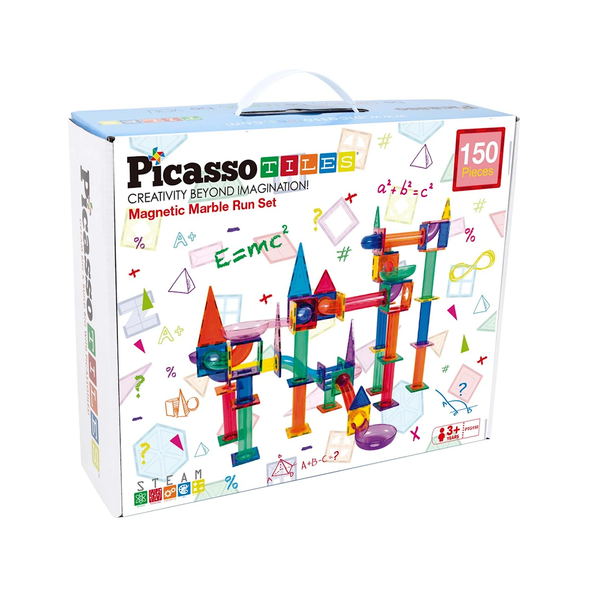 Produktbilde for Picasso Tiles 150 pcs Magnetic Marble Run Set