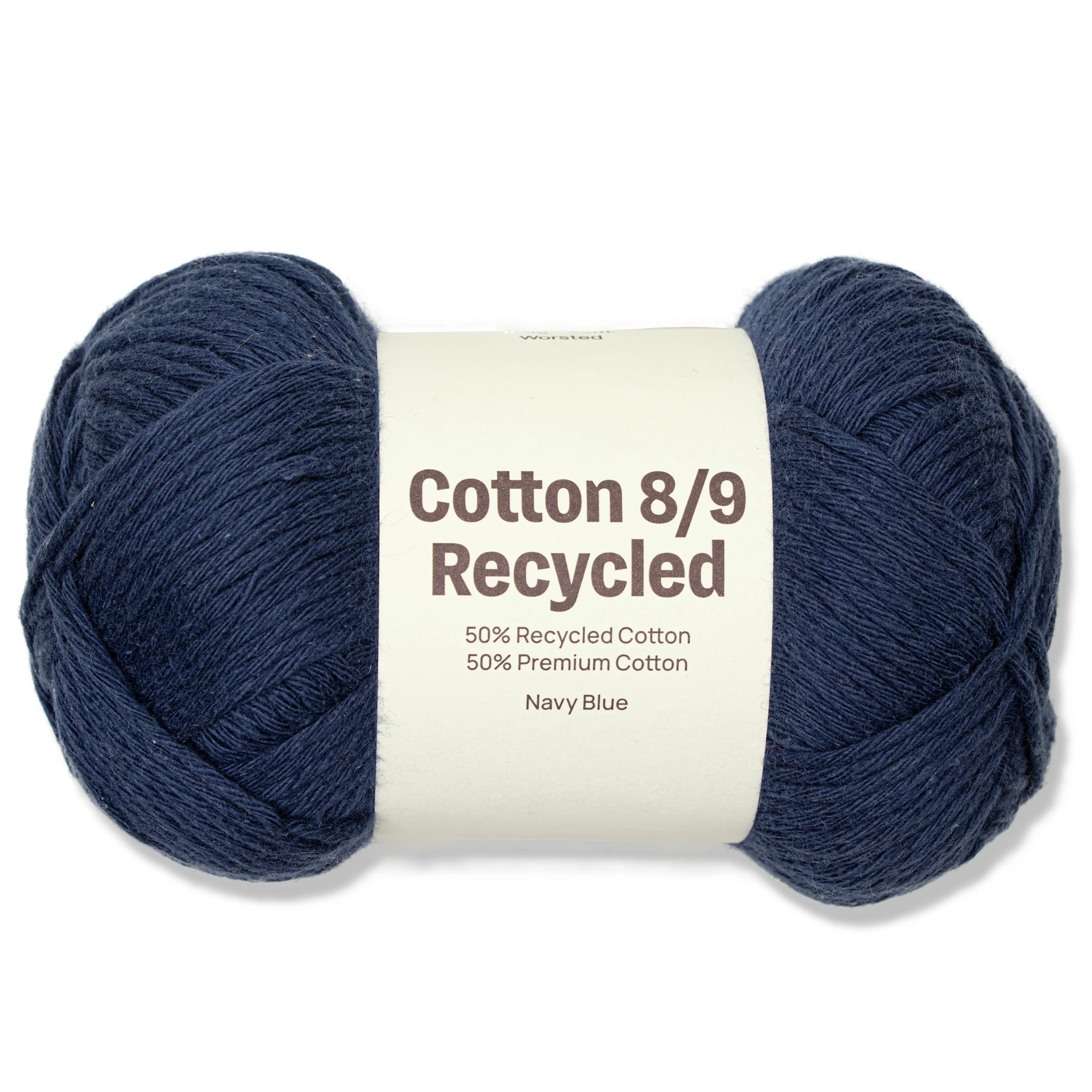 Produktbild för Cotton 8/9 Garn 100g Recycled Navy A081 Adlibris