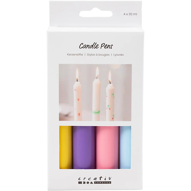 Ljuspennor, ljusblå, ljusrosa, lila, gul 30 ml 4-pack