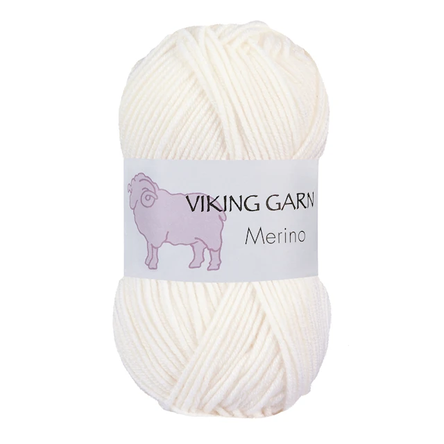 Viking Merino 50 g White 800 Viking Garn