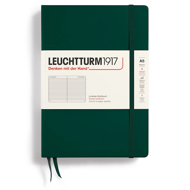 Anteckningsbok A5 Hard Linjerad Forest Green Leuchtturm1917