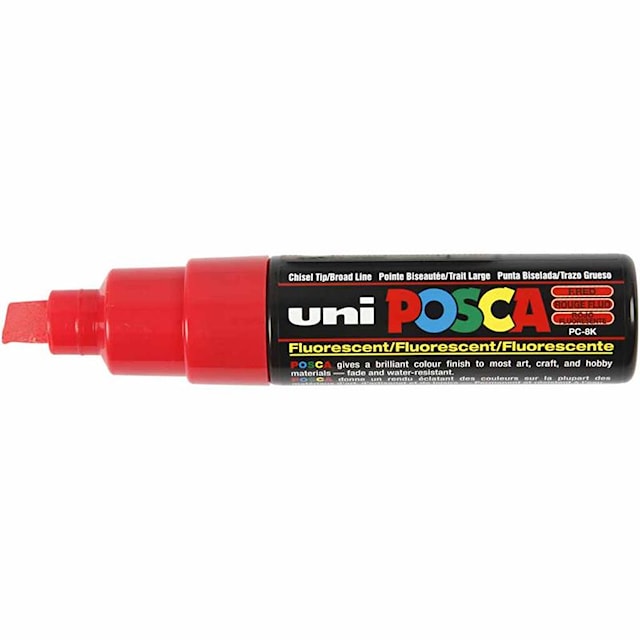 Produktbilde 3 for Posca Tusj, nr. PC-8K, strek 8 mm, bred, semi opaque, ass. farger, 6 stk./ 1 pk.