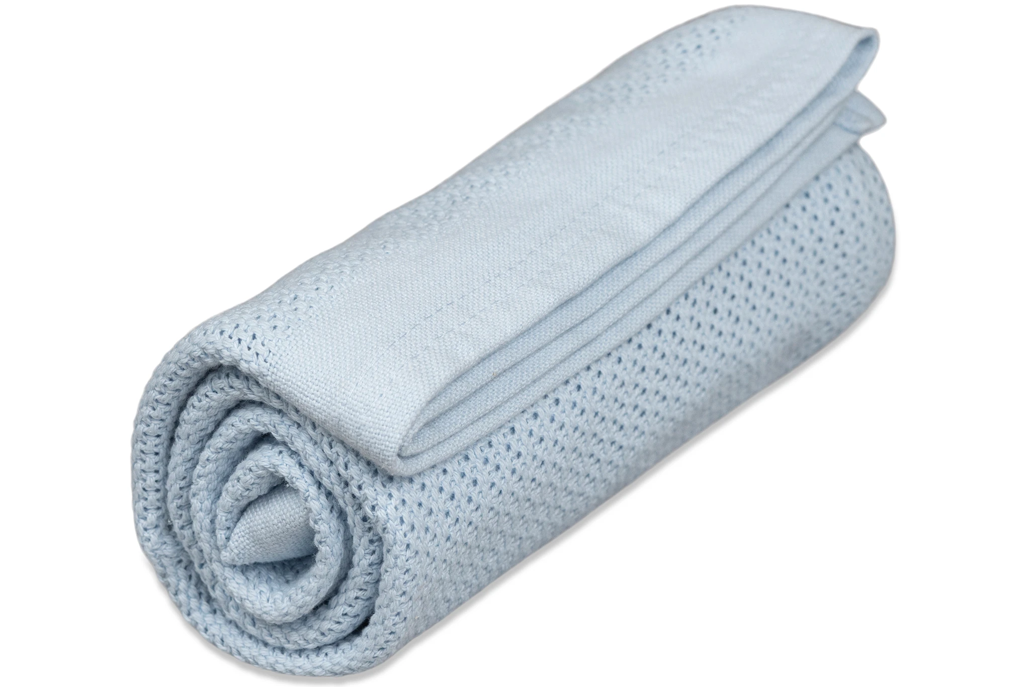Produktbild för Babyfilt Soft Grid EKO True Blue Vinter & Bloom