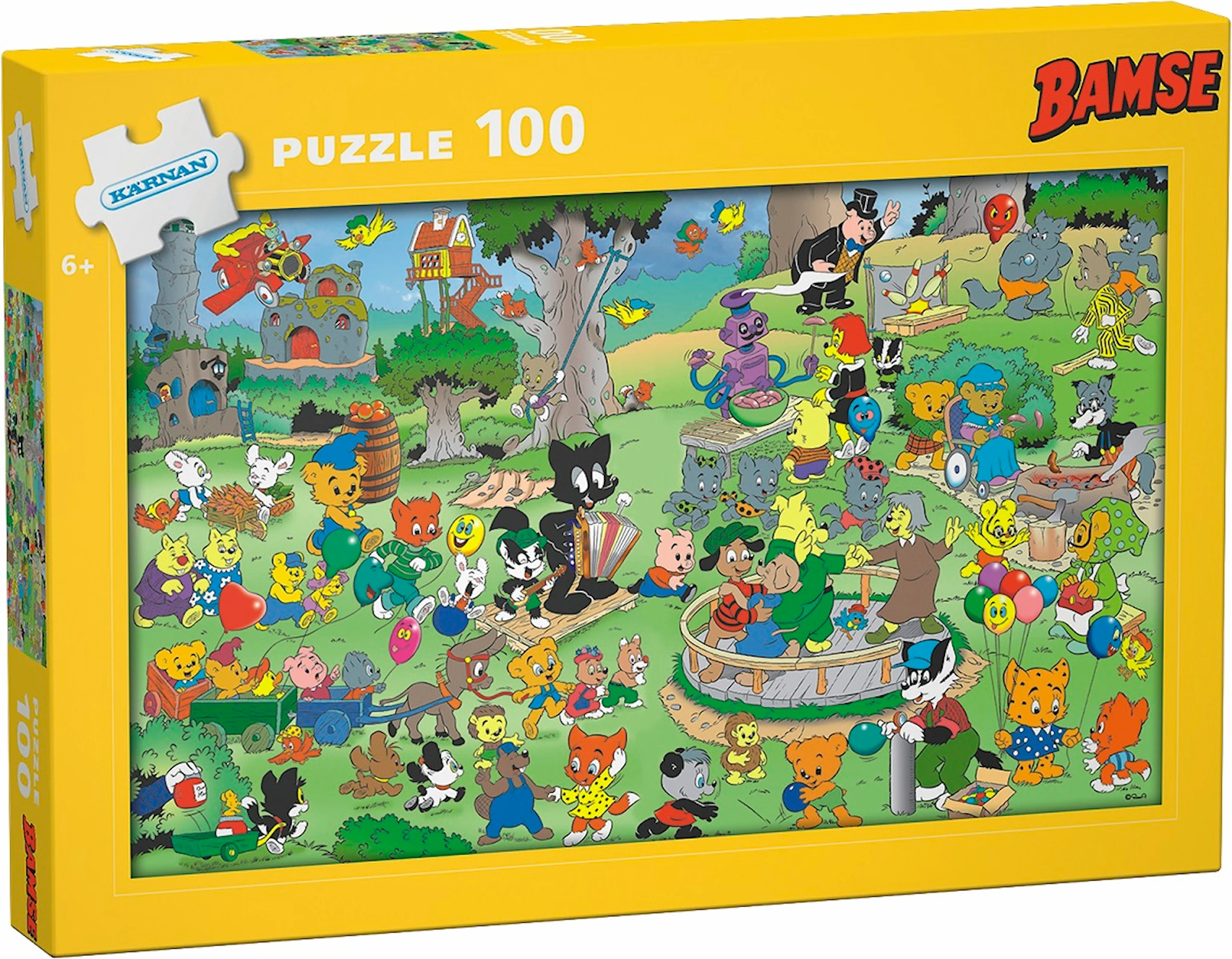 Produktbilde for Puslespill, Bamse, 100 brikker