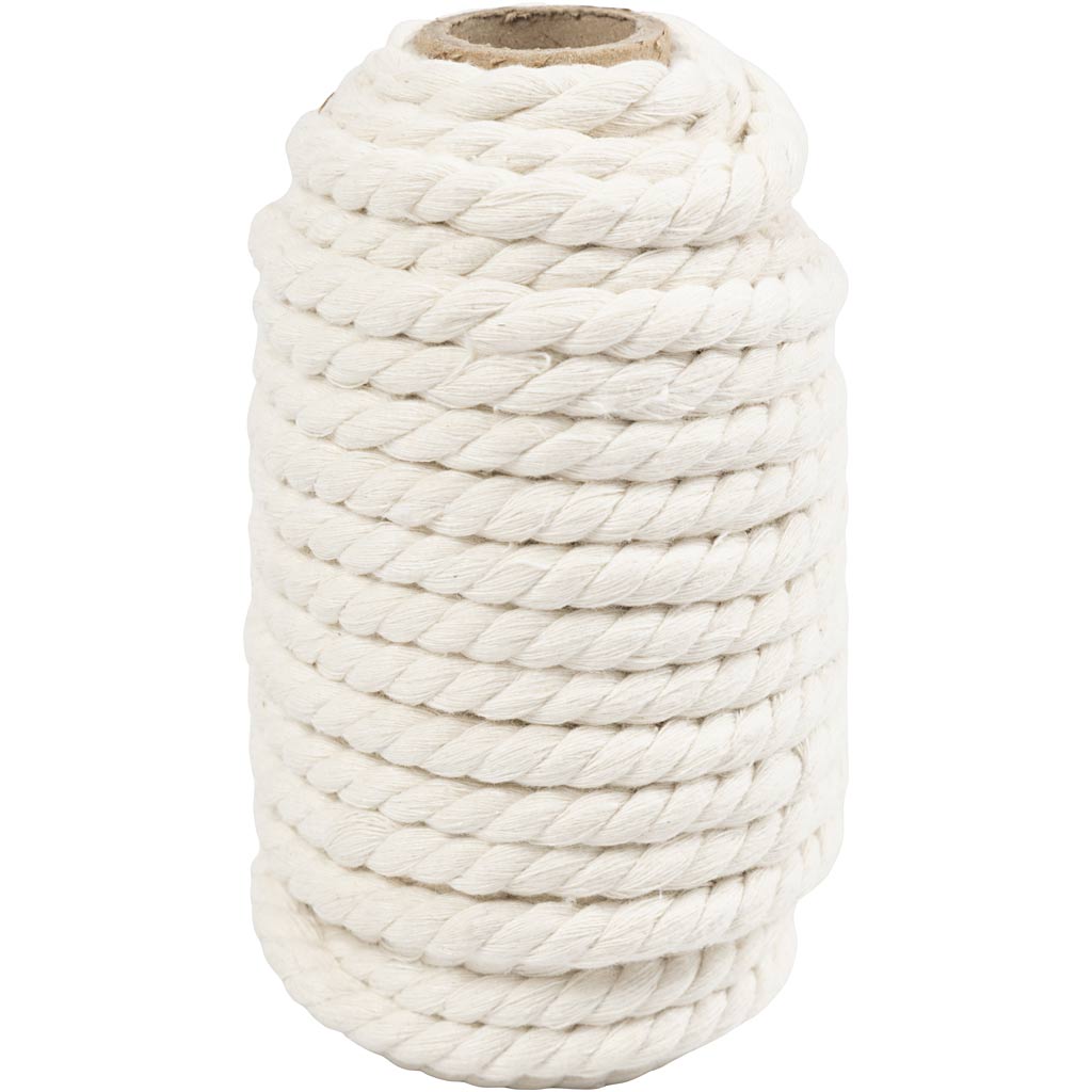 Makramésnöre Råvit 8,5 mm 300 g 1 rulle