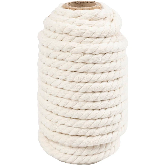 Makramésnöre Råvit 8,5 mm 300 g 1 rulle