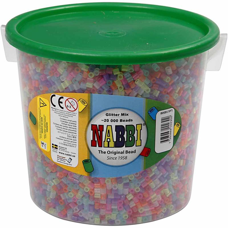 Rörpärlor 5x5 mm 20000 st Mix