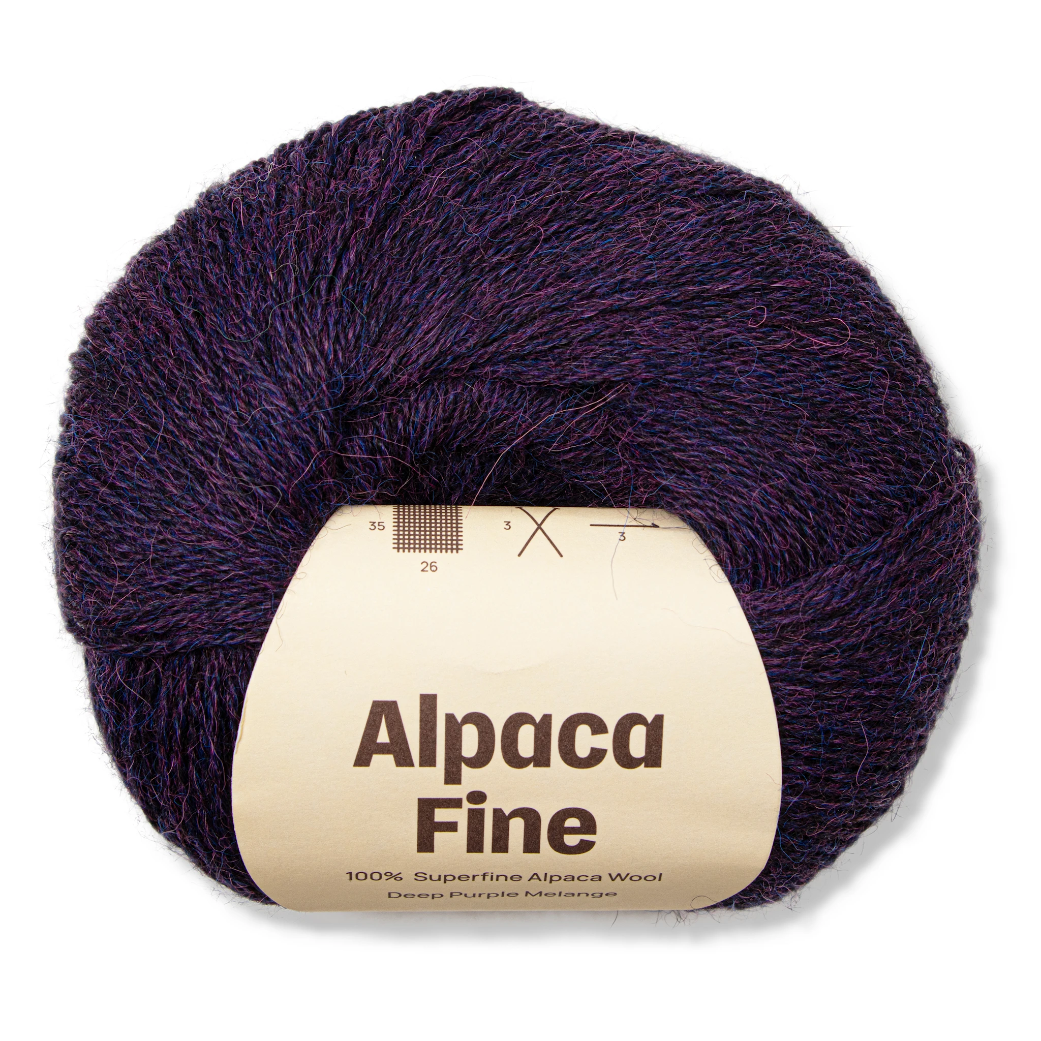 Produktbild för Alpaca Fine 50 g Deep purple melange A225 Adlibris