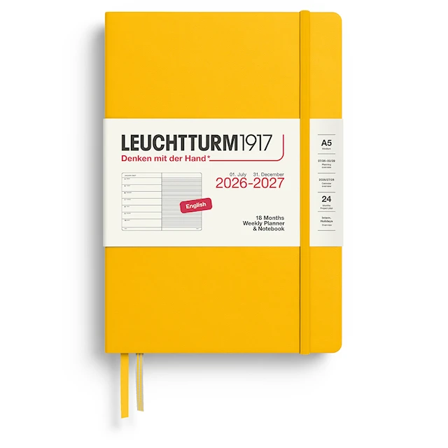 Weekly Planner & Notebook 18m 26-27 A5 Sunflower Leuchtturm1917