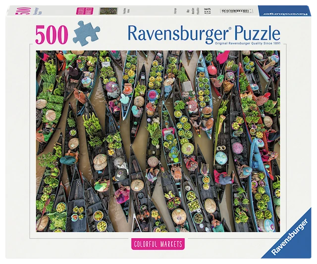 Floating Market Indonesia Pussel 500 Bitar, Ravensburger