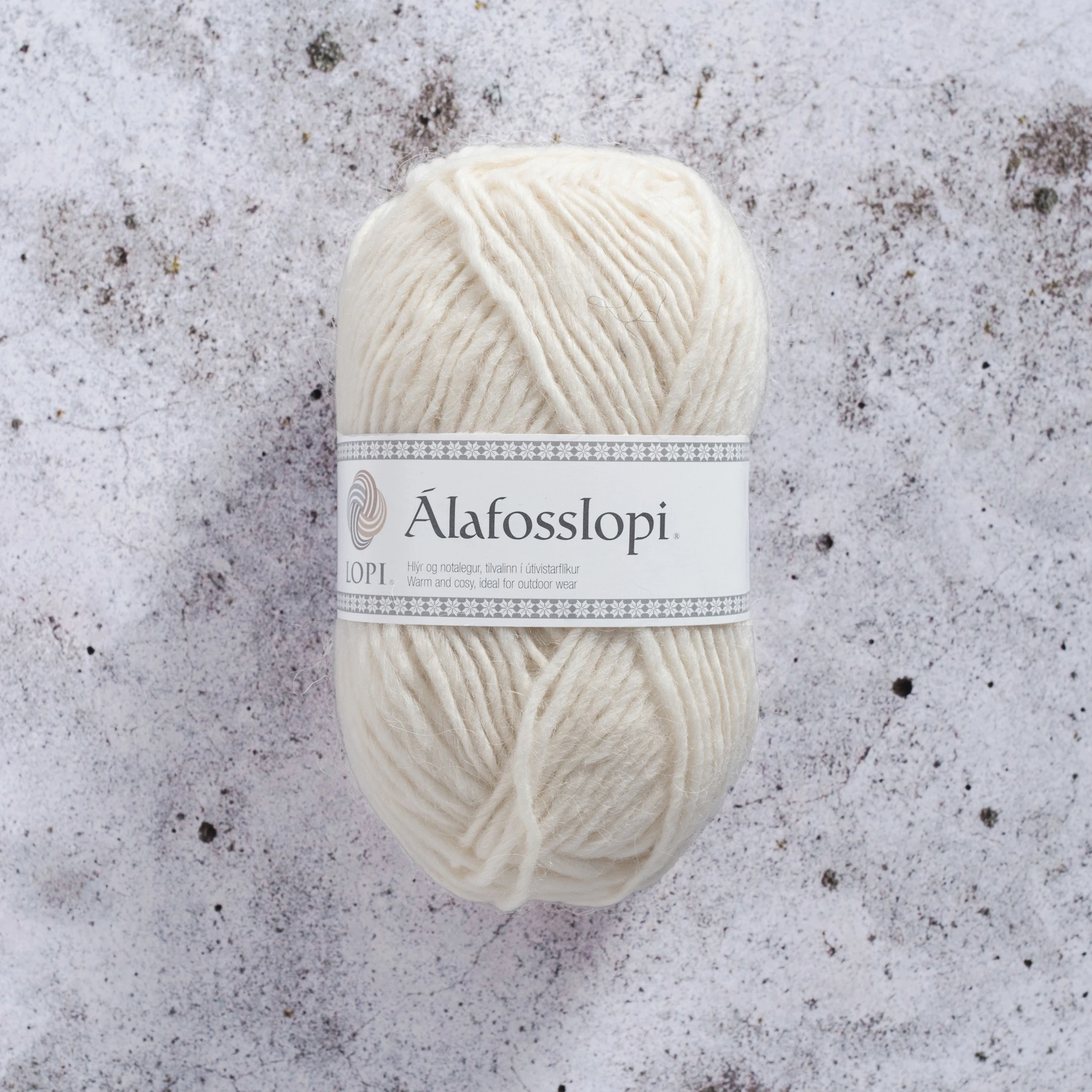 Produktbild för Álafosslopi Garn Ull 100 g Naturvit Istex (0051)