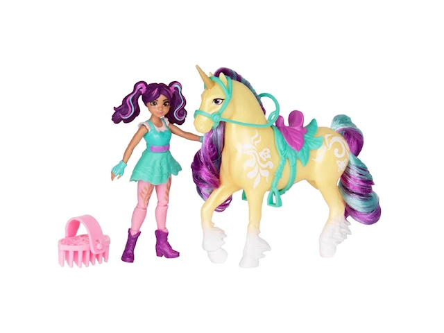 Ava & Leaf -nukke hevosen kanssa 11 cm Unicorn Academy