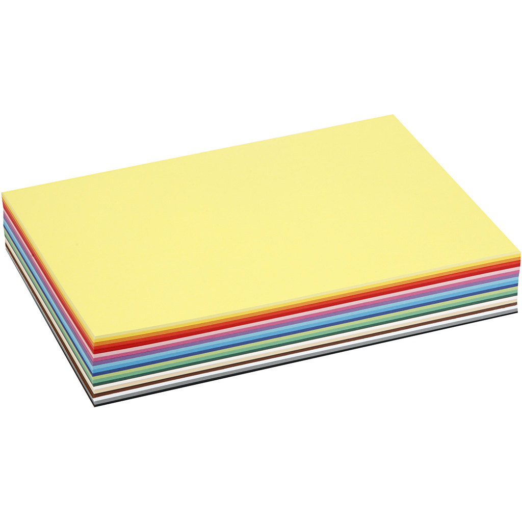 Värillinen Kartonki, A4, arkki 210x297 mm, 180 g, värilajitelma, 30 laj/ 1 pkt