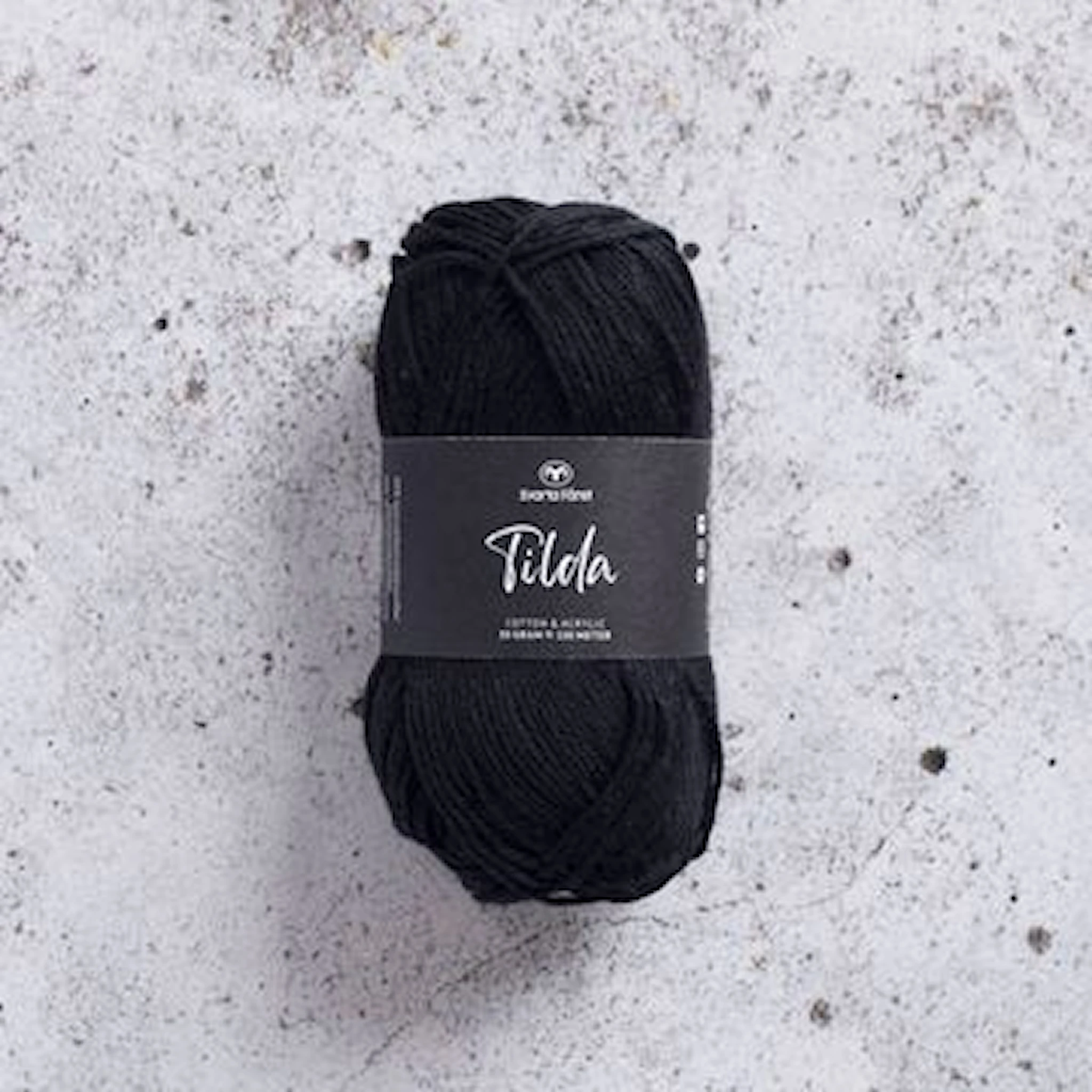 Produktbild för Tilda Garn Bomullsmix 50g Svarta Fåret