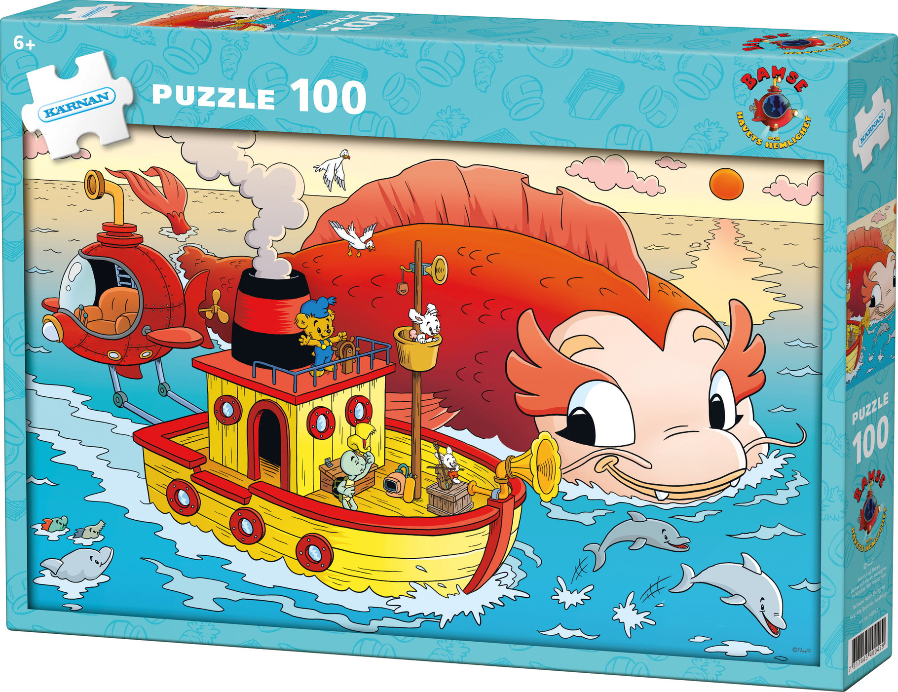 Pussel Bamse och Havets hemligheter 100 bitar, Kärnan