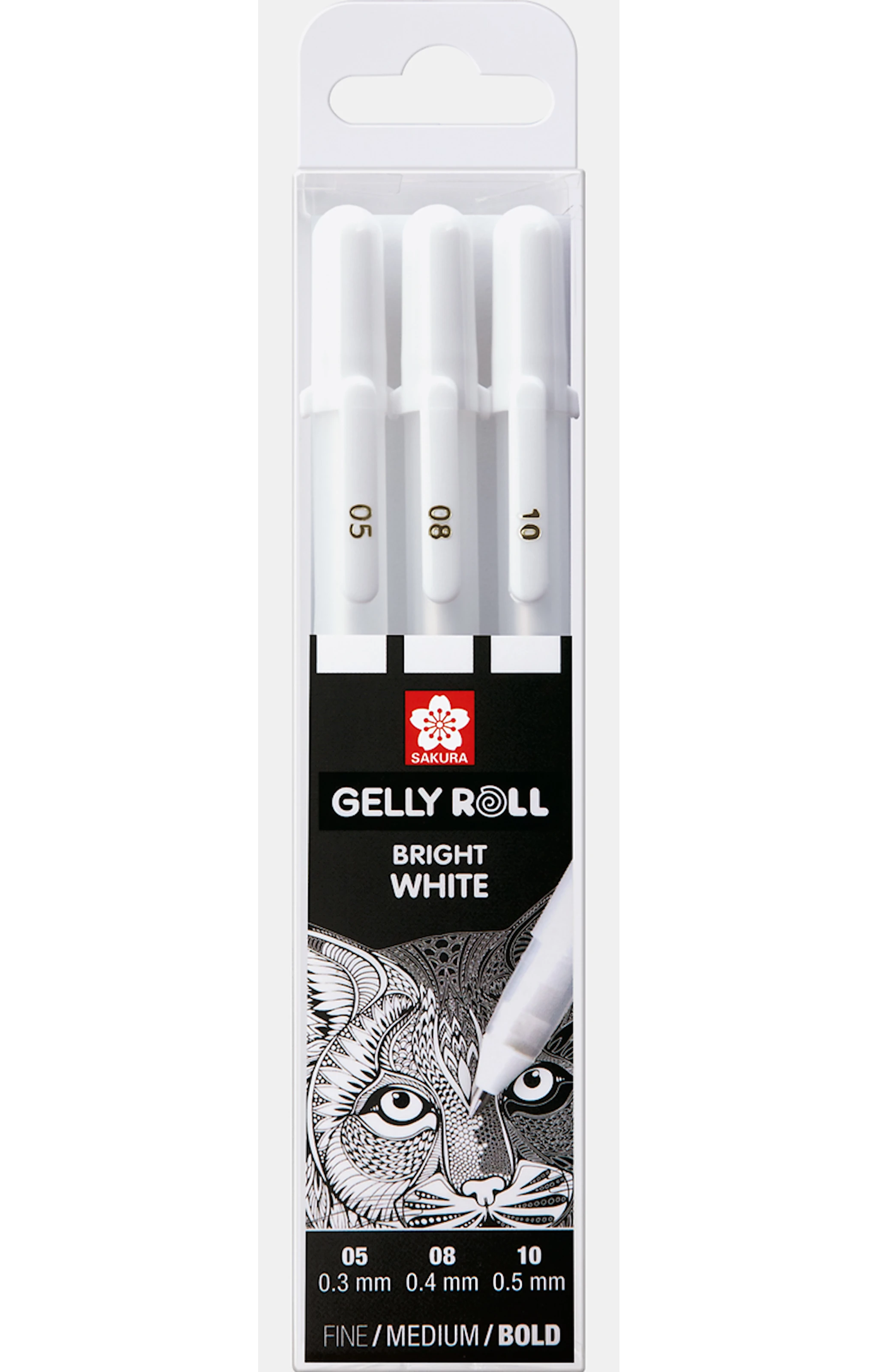 Produktbild för Sakura Gelly Roll Vita Gelpennnor Fine/Medium/Bold 3-pack