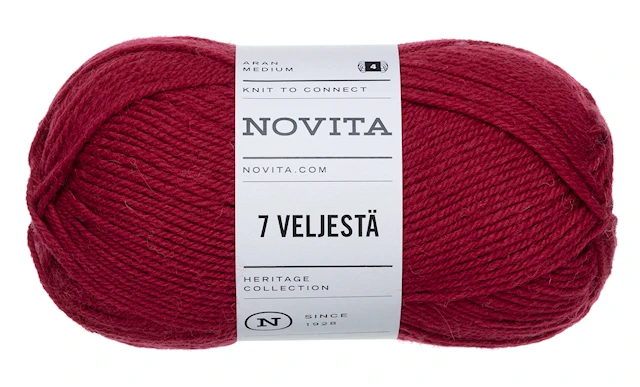 7 Veljestä Lanka 100 g Karpalo 587 Novita