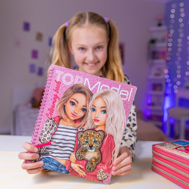 Produktbild 5 för Målarbok Med Paljetter LEOHEART TOPModel