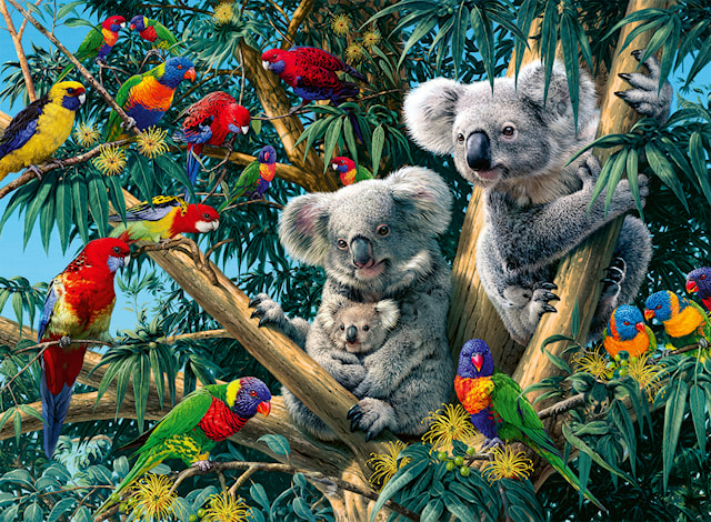 Produktbild 2 för Koalas In A Tree Pussel 500 bitar, Ravensburger