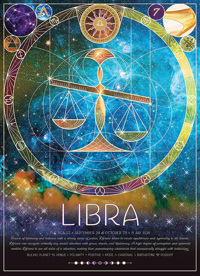 Tuotekuva 3 - Palapelit Zodiac Libra 500 palaa, Cobble Hill