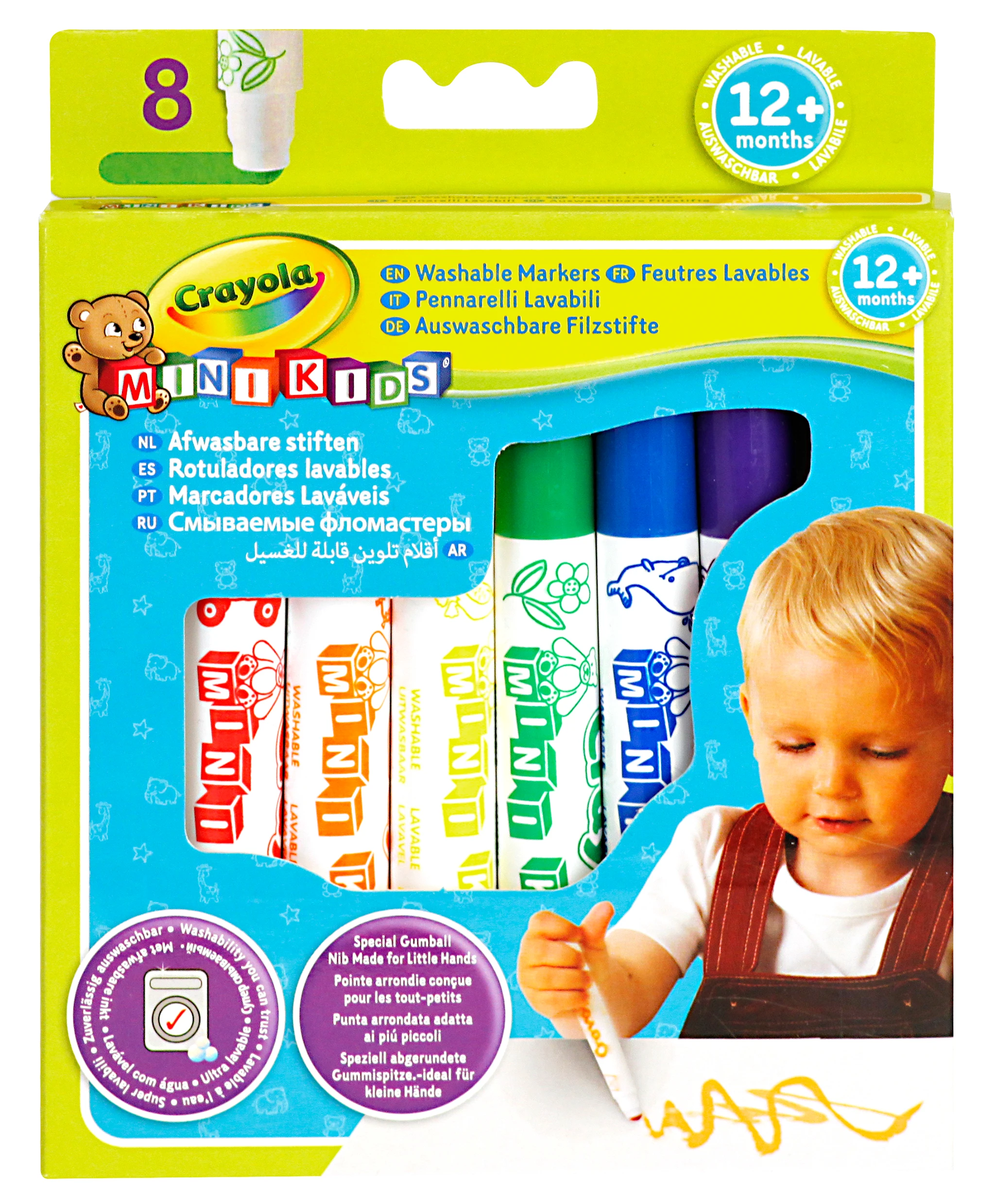 Produktbild för Mini Kids Washable Markers 8 Pcs Crayola