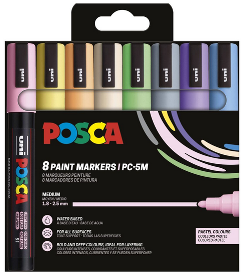 Posca Marker Set 8-p pastellf&auml;rger