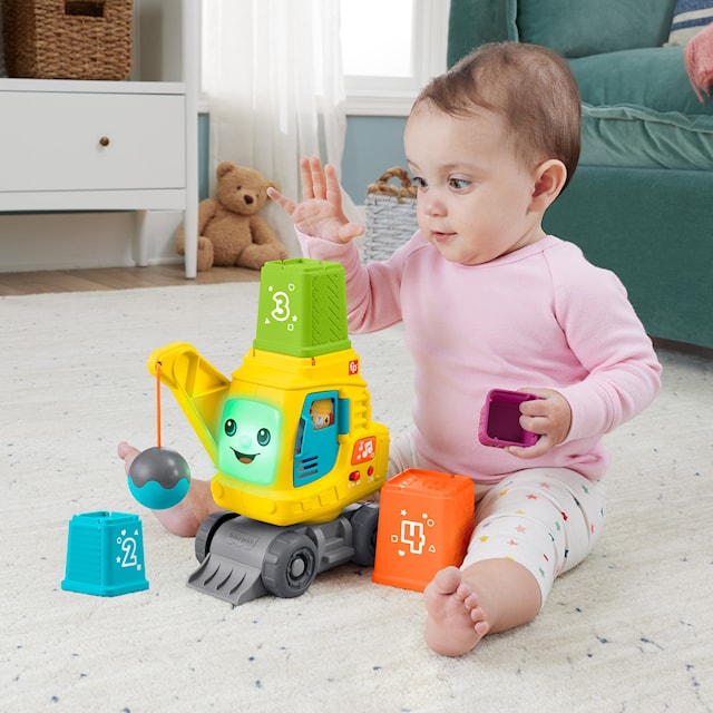 Tuotekuva 5 - Fisher-Price Interaktiivinen Kaivinkone Laske ja Stack Crane (SE/FI/NO/DK)