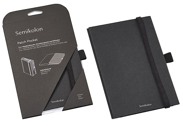 Tuotekuva 3 - Säilytystasku joustavalla nauhalla ja kynänpidikkeellä - Patch Pocket Black Semikolon
