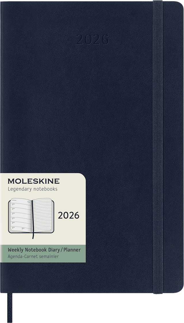 Produktbild 1 för Kalender 2026 Classic Soft 12M Week Note Large Sapphire Blue Moleskine