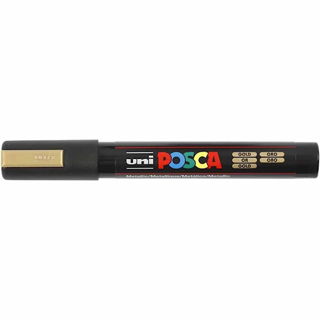 Posca Marker, kulta, nro PC-5M, paksuus 2,5 mm, 1 kpl