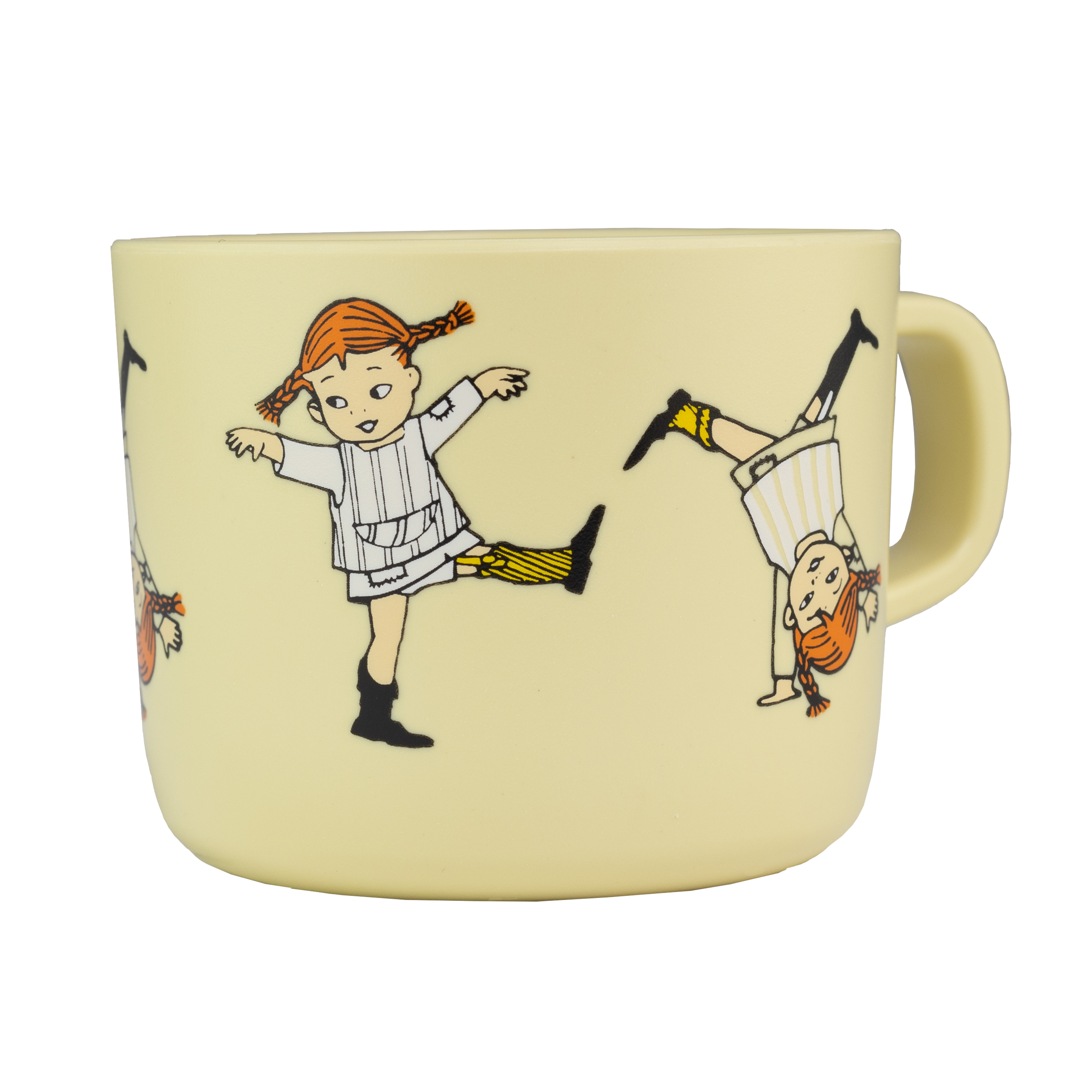Pippi Cirkus Mugg med Handtag Gul Rätt Start