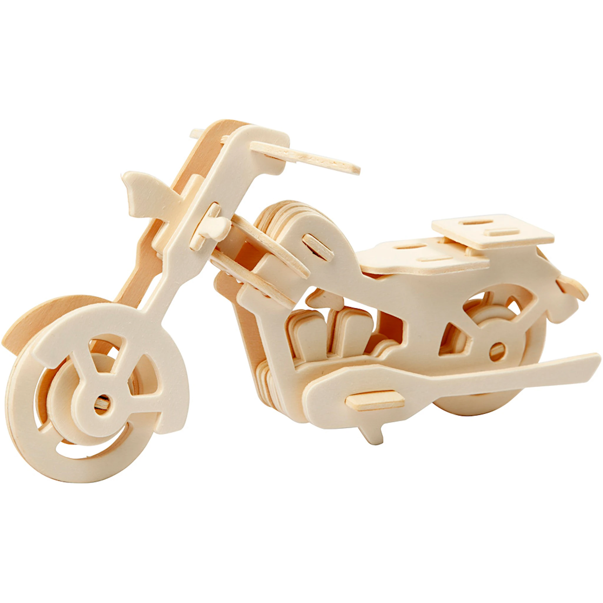 Produktbild för 3D-figur i trä Motorcykel 19 x 9 x 9 cm 1-pack