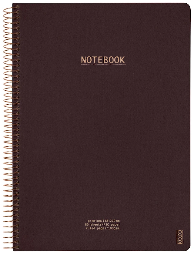 Anteckningsbok A4 Premium Coffee KOZO