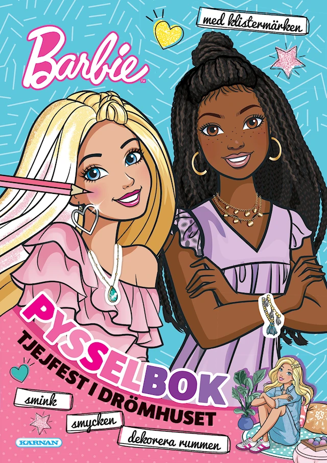 Pysselbok Barbie med klistermärken Kärnan