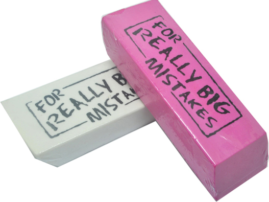 Suddgummi Stort 'For really big mistakes' 14,5 cm 1-pack