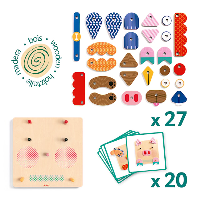 Produktbilde 2 for Pedagogiske magneter, ansikter, Djeco