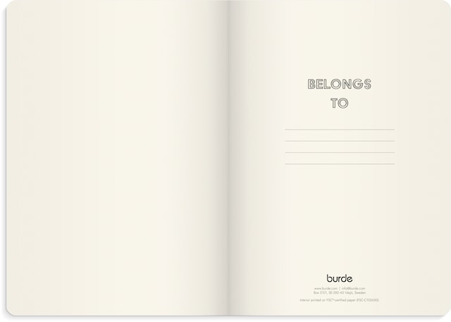 Produktbild 2 för Notebook Deluxe A5 Smooth Beige Burde