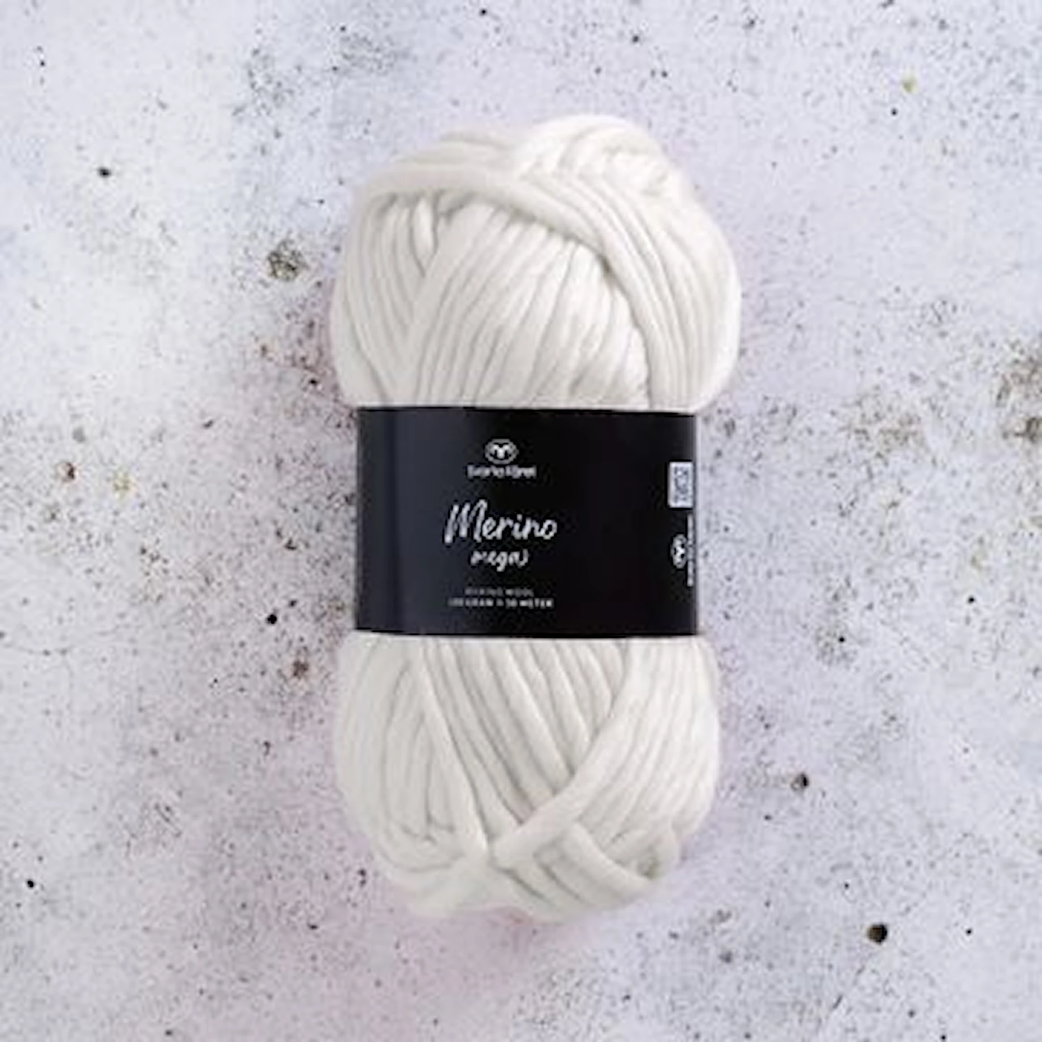 Produktbild för Merino Mega Merino garn 100 gr Svarta Fåret
