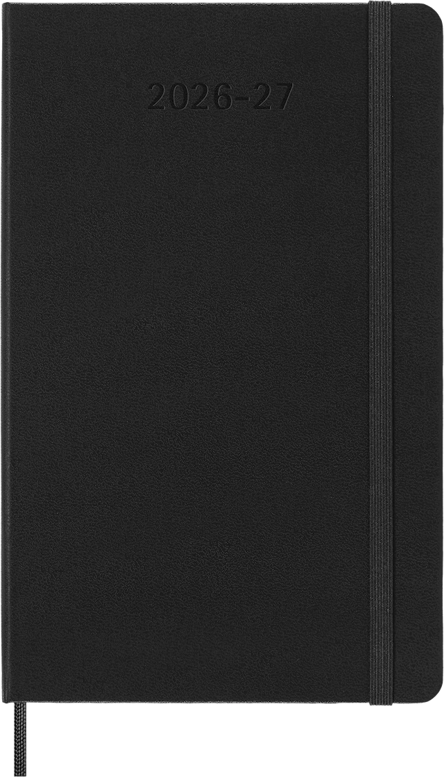 Classic Hard 18M 26/27 Week Note Large Musta Moleskine