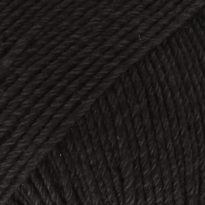 Cotton Merino Uni Colour Garn Ullmix 50 g Black 02 Drops
