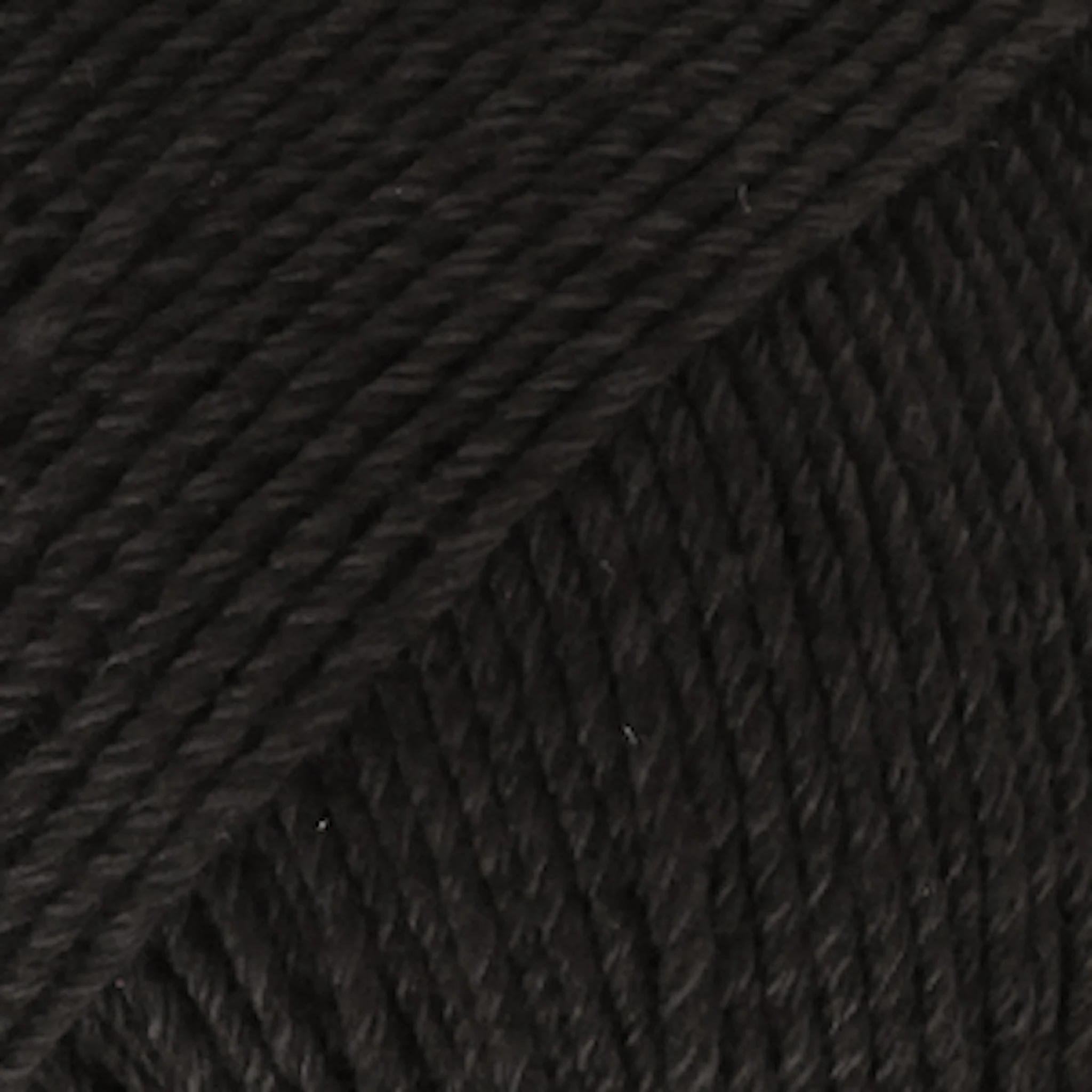 Produktbild för Cotton Merino Uni Colour Garn Ullmix 50 g Black 02 Drops