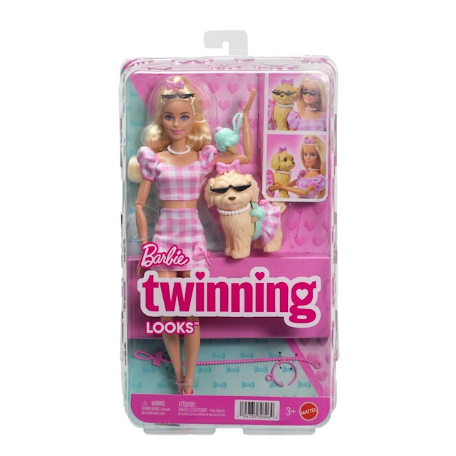 Produktbilde 5 for Barbie Twinning Looks-dukke og kjæledyr i rosa