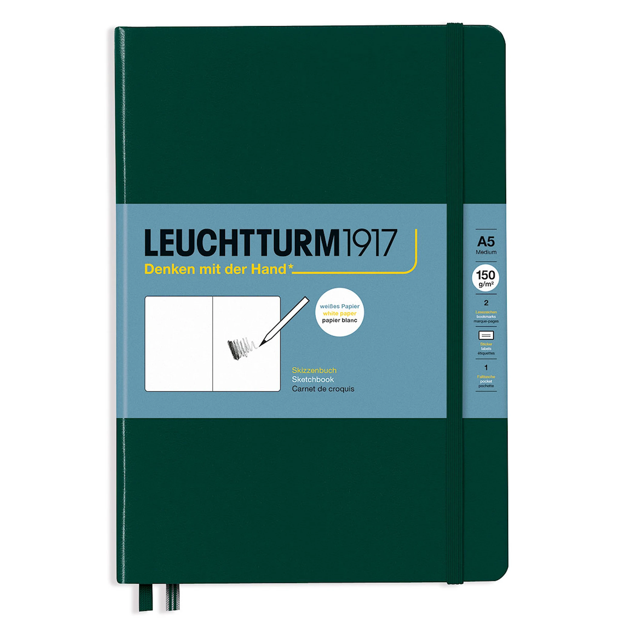 Tuotekuva ille Luonnoskirja A5 Forest Green Leuchtturm 1917