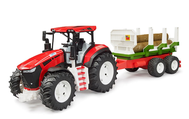 Produktbild 2 för ROADMAX Traktor med timmersläp Bruder