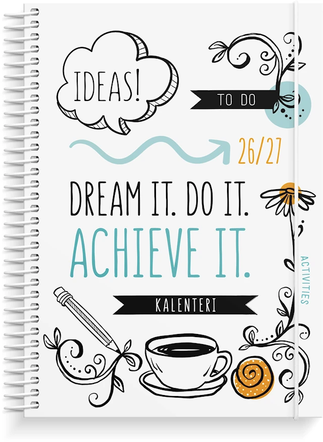 Kalenteri 26/27 Scribble A5 Burde