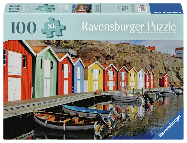 Colorful Houses in Sweden Pussel 100 Bitar Ad Ravensburger