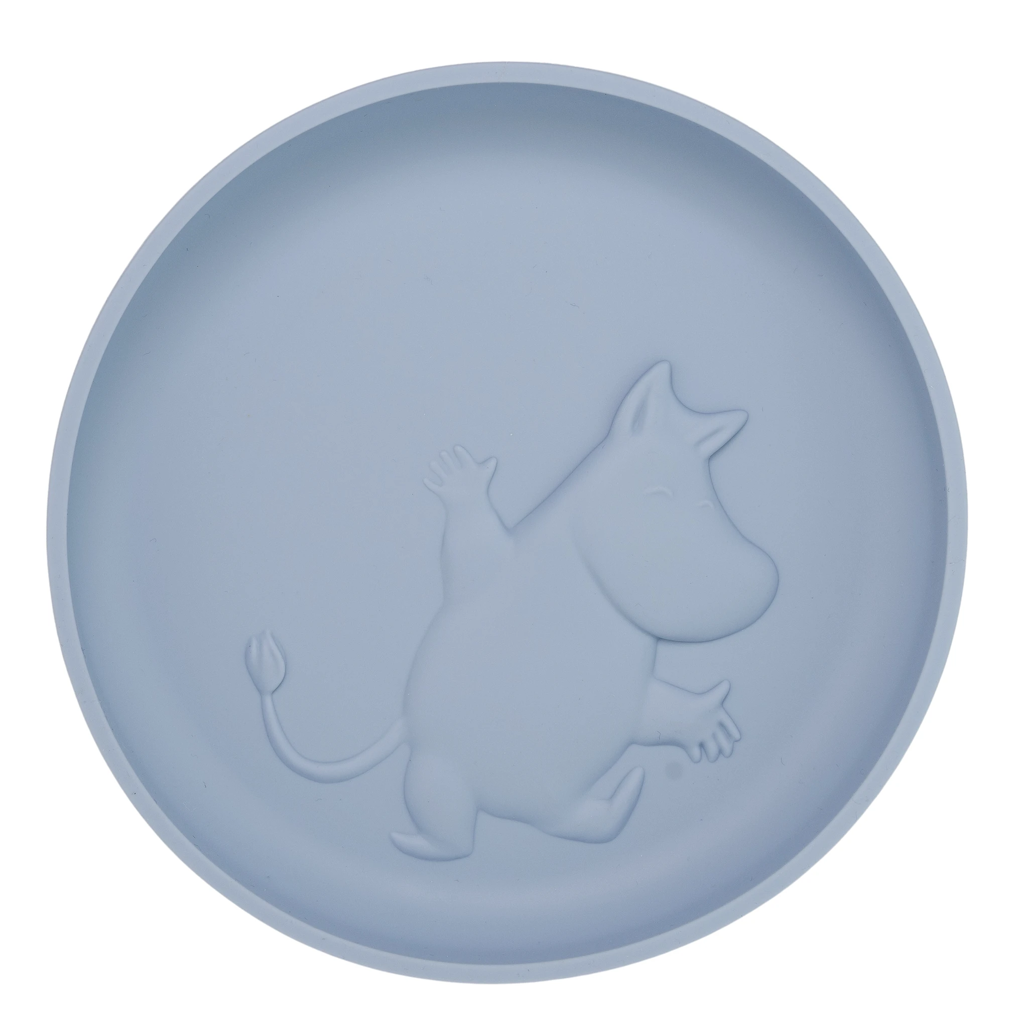 Produktbild för Mumin Silikon Tallrik med sugkopp Sky Blue Rätt Start