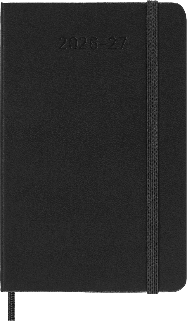 Classic Hard 18M 26/27 Weekly Horizontal Pocket Musta Moleskine