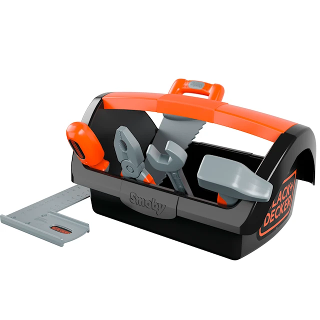 Smoby Black + Decker verktygslåda med 6 verktyg.